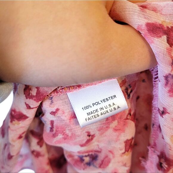 Misa Women's Pink Floral Ruffle Mini Dress Size XS - Picture 6 of 7